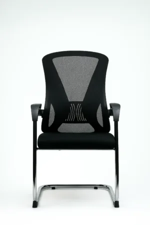 Chaise Visiteur Moderne avec Dossier en Tissu Mesh et Accoudoirs Intégrés