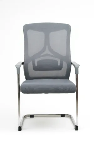 Chaise Visiteur Ergonomique avec Dossier en Maille Respirante et Assise Rembourrée