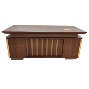 Bureau de direction en bois avec retour 180x85 cm et rangements intégrés