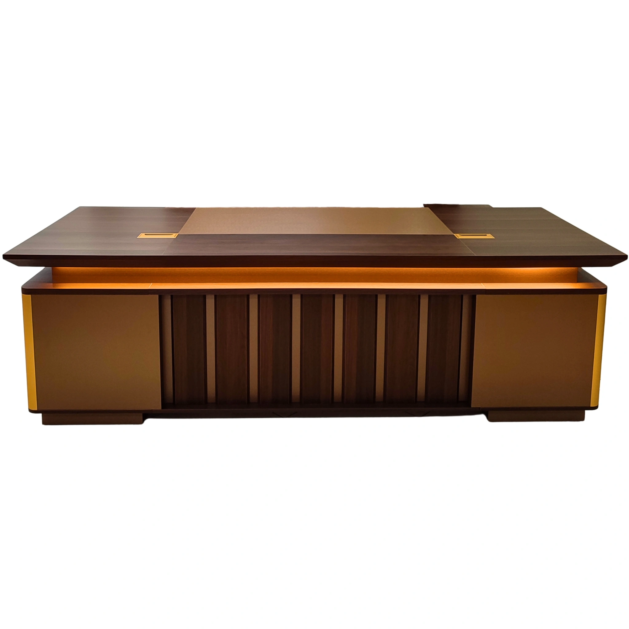 Bureau avec retour et caisson (Fixe) Caramel D240 Ref XA-25-03B