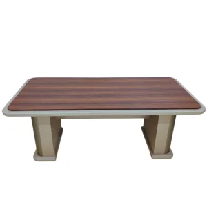 Table basse moderne en bois marron et beige – Élégance et solidité pour salon ou bureau