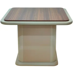 Table basse moderne 60×60 cm – Design contemporain marron effet bois et structure