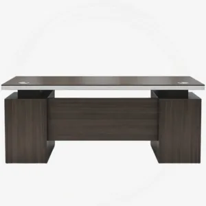 Bureau professionnel avec caissons de rangement 140×70 cm– Design moderne bois foncé avec tiroirs sécurisés