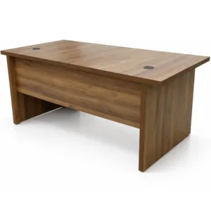 Bureau professionnel marron en bois 160x80 cm avec caisson mobile 3 tiroirs et fermeture centralisée