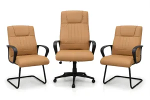Fauteuil de bureau camel professionnel avec fauteuil direction et chaises visiteurs – design moderne ergonomique